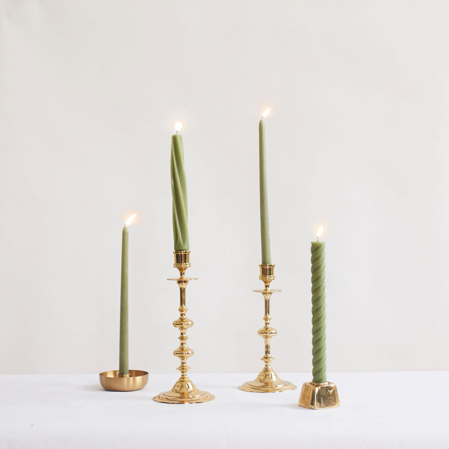 Beeswax Tapers - Everyday 12’ / Sage - GreenTree Home - Fragrance - $17