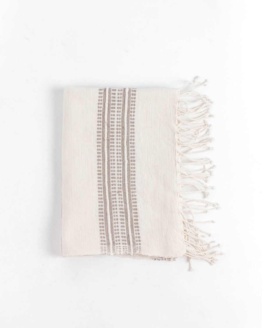 Aden Cotton Hand Towel - Natural with Stone - Creative Women - Table - $36