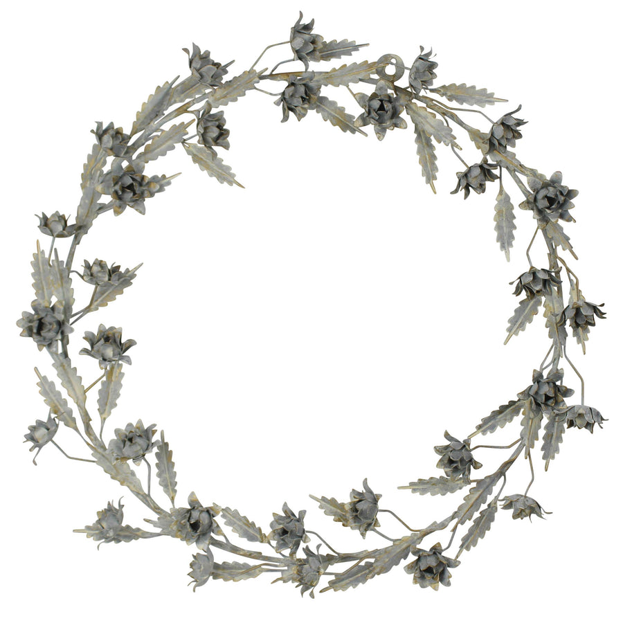 Anabelle Floral Wreath Metal - HomArt - Holiday - $99