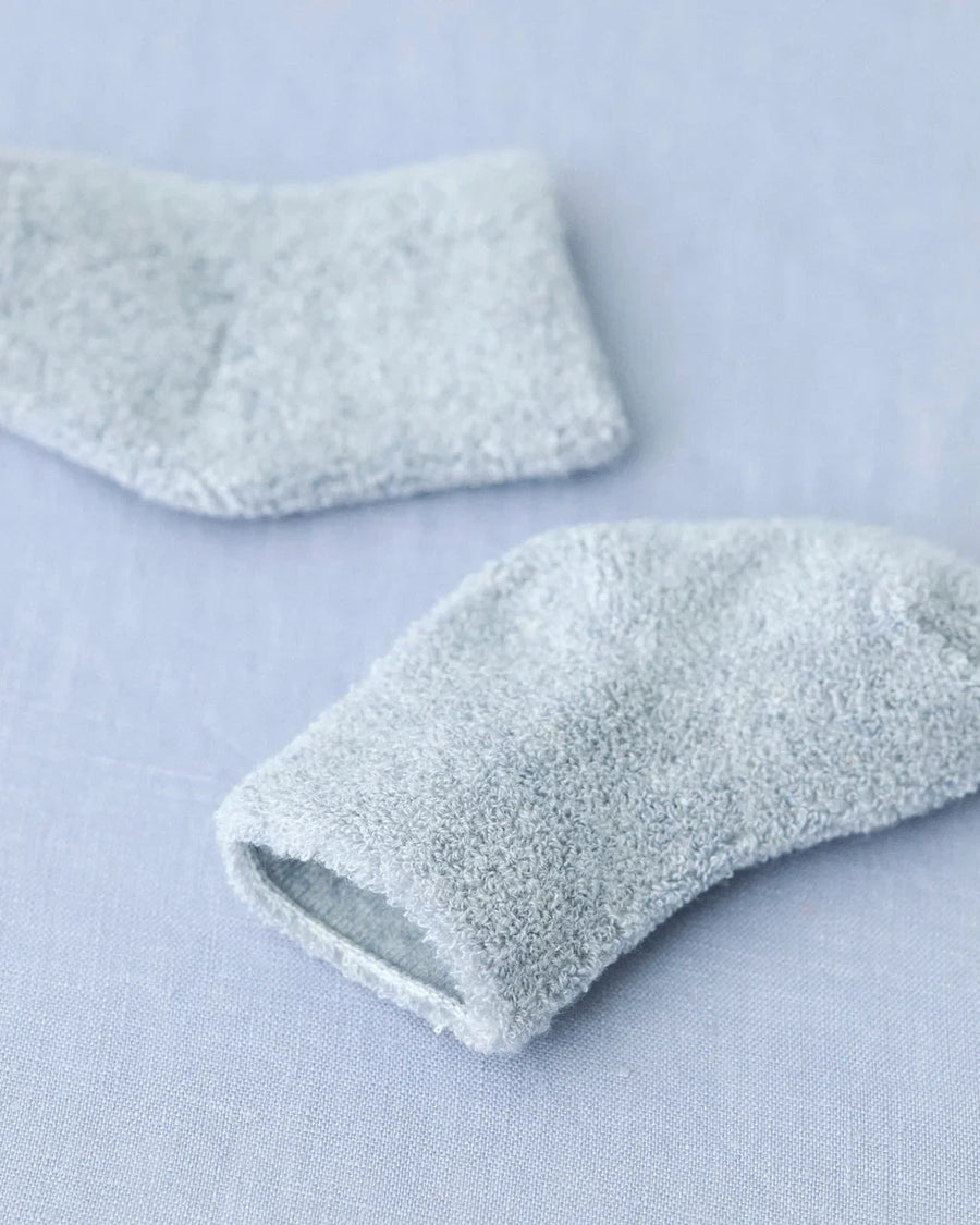Baby Pile Socks - Blue - Fog Linen - $15