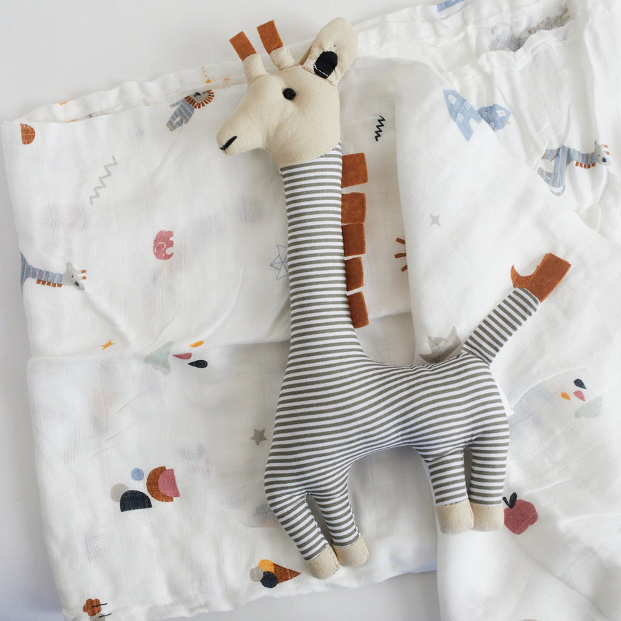 Bamboo Baby Swaddle Blanket Signature Print - Banks-Lyon Botanical - $28