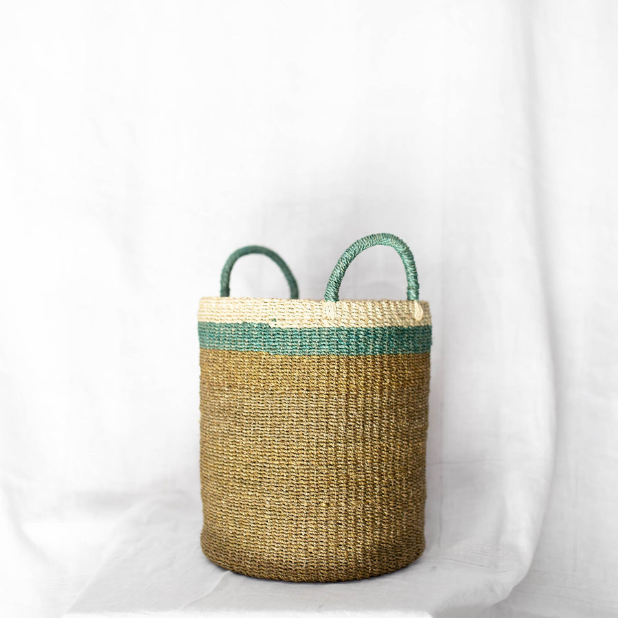 Basket with Handles - Olive / 9H x 8D - Likha - Baskets - $63