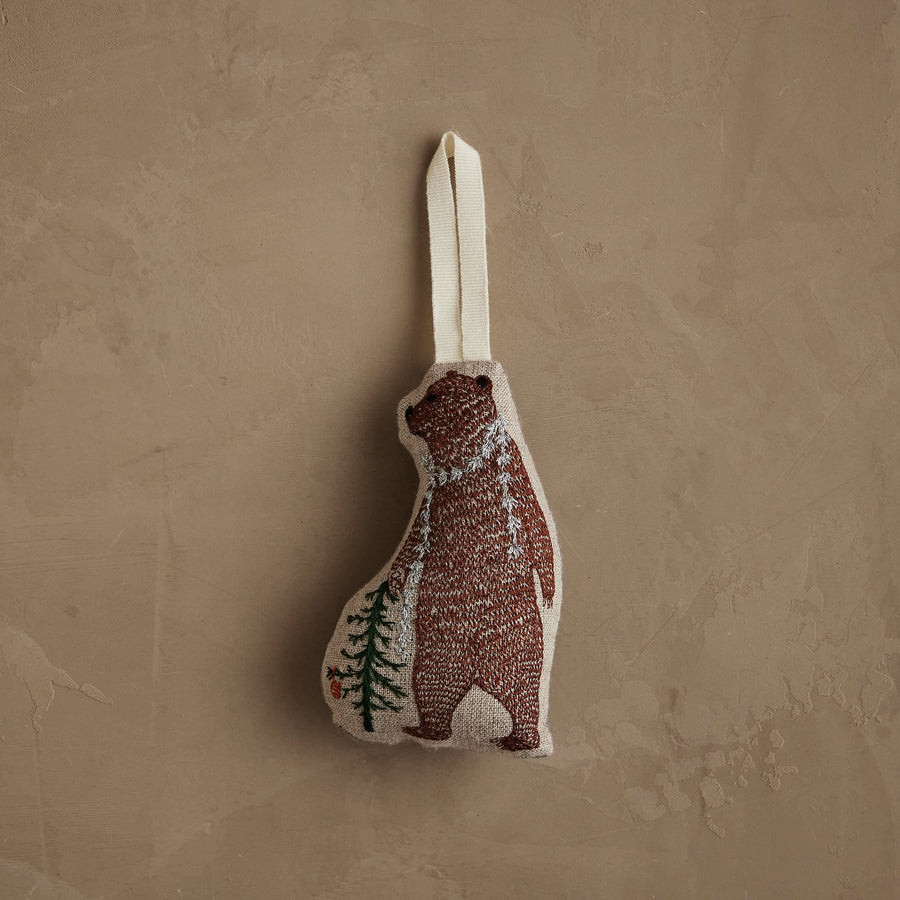 Bear with Tinsel Ornament - Coral & Tusk - Holiday - $37