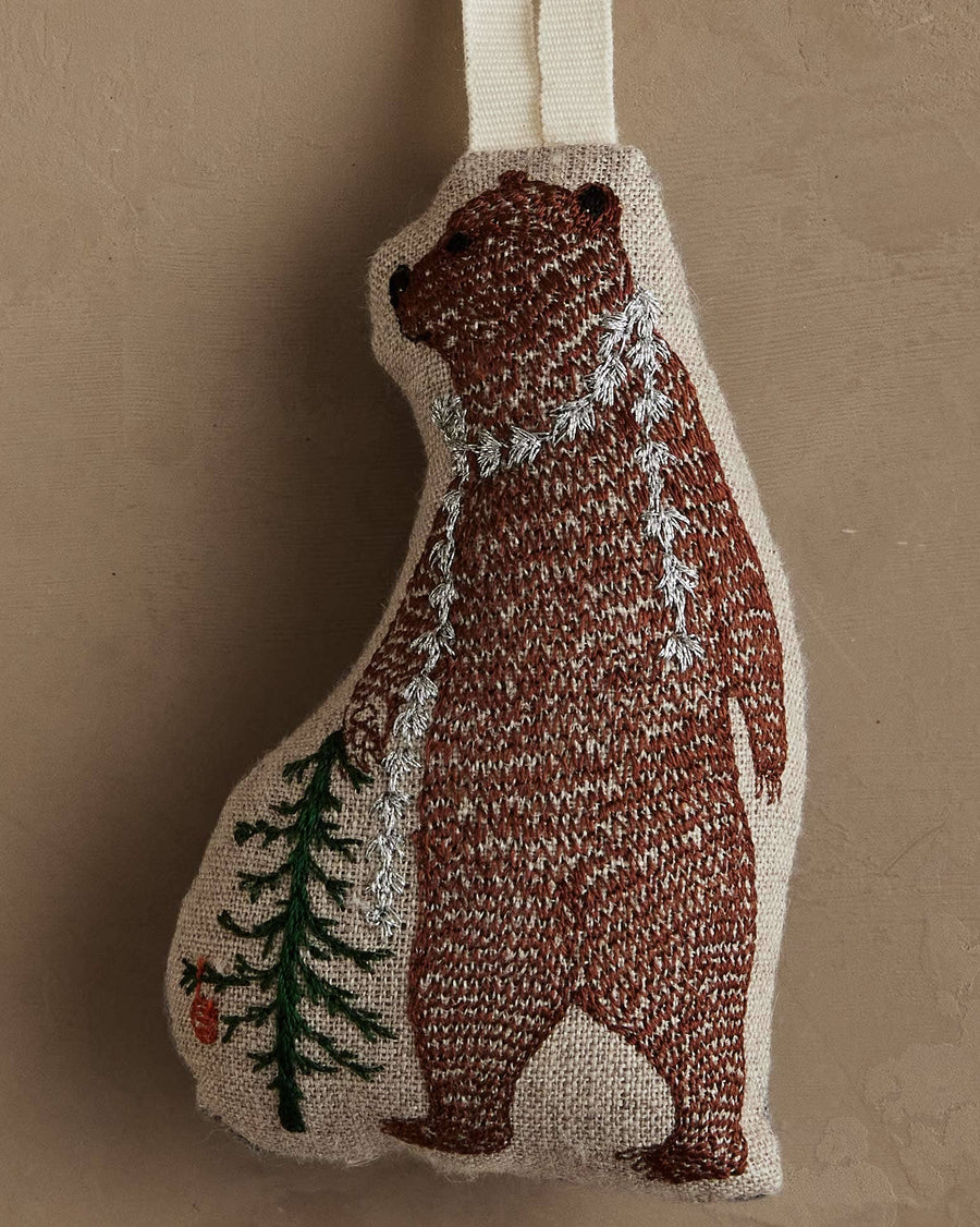 Bear with Tinsel Ornament - Coral & Tusk - Holiday - $37