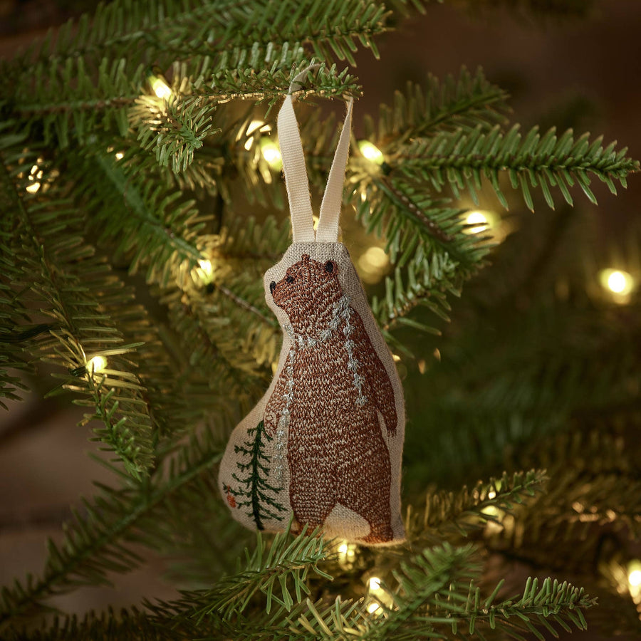 Bear with Tinsel Ornament - Coral & Tusk - Holiday - $37
