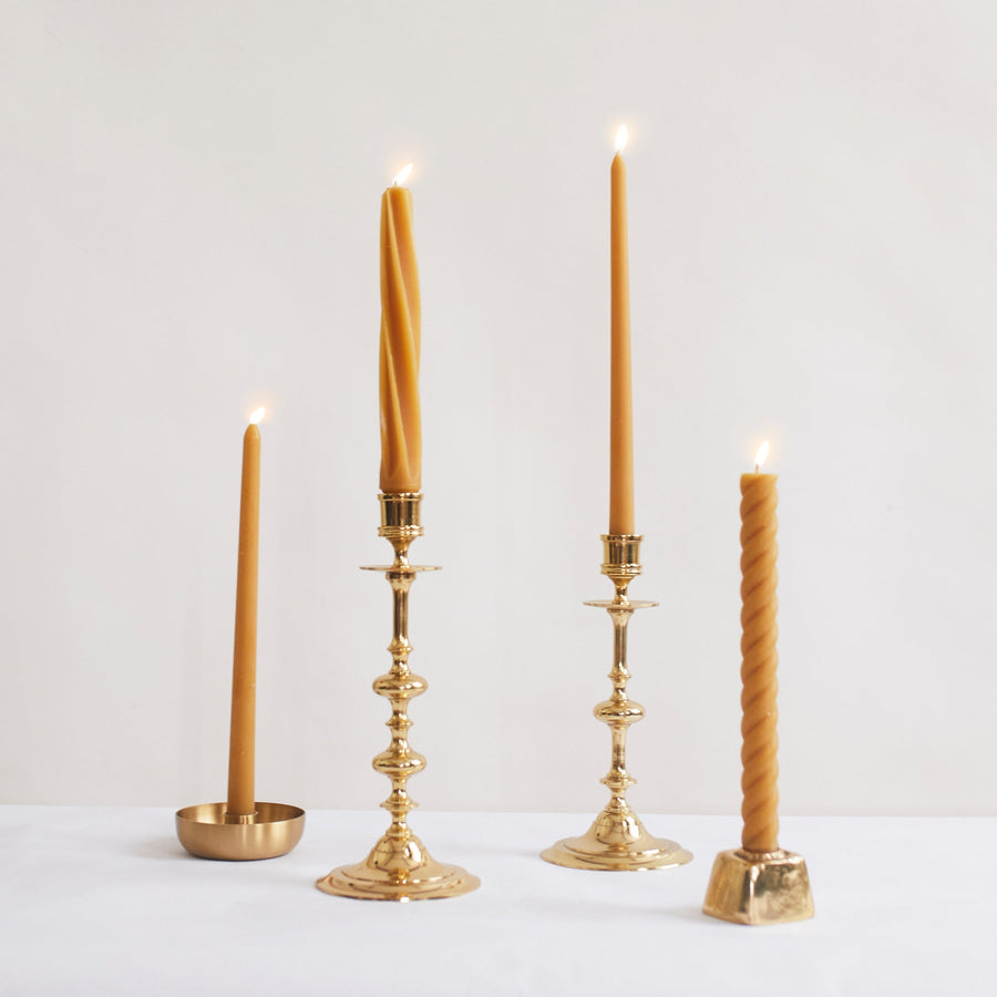 Beeswax Tapers - Everyday 12’ / Natural - GreenTree Home - Fragrance - $17