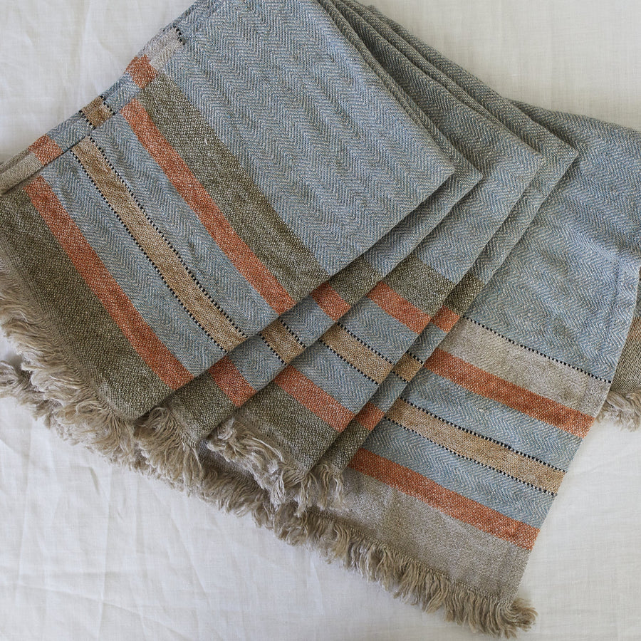 Belgian Linen Placemat or Hand Towel - Multi Stripe - Libeco - Table - $53