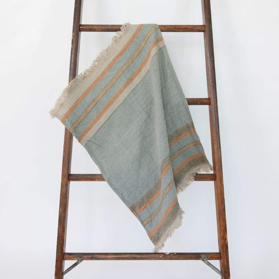 Belgian Towel - Hand- Set of Six - Special Order - Multi Stripe - Libeco - Bath - $336