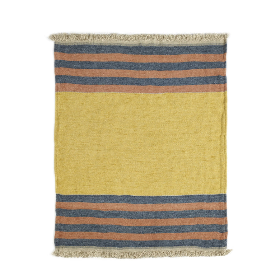 Belgian Towel - Hand- Set of Six - Special Order - Red Earth Stripe - Libeco - Bath - $336