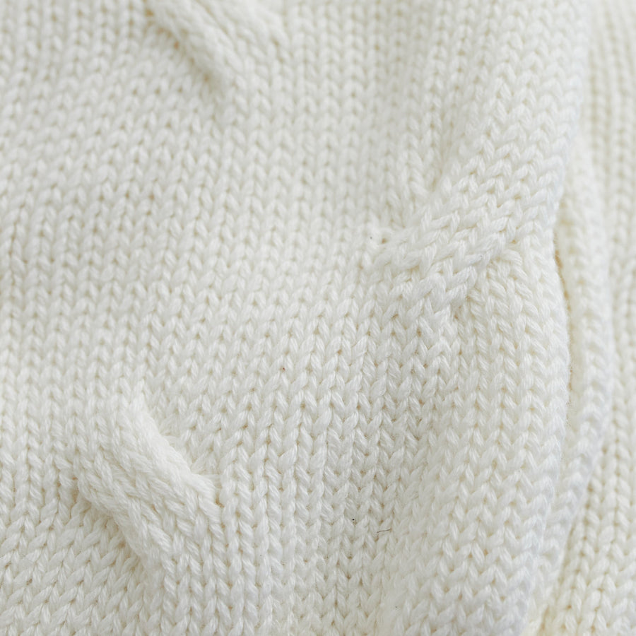 Billie Knit Baby Blanket - White - Indaba Trading - $70