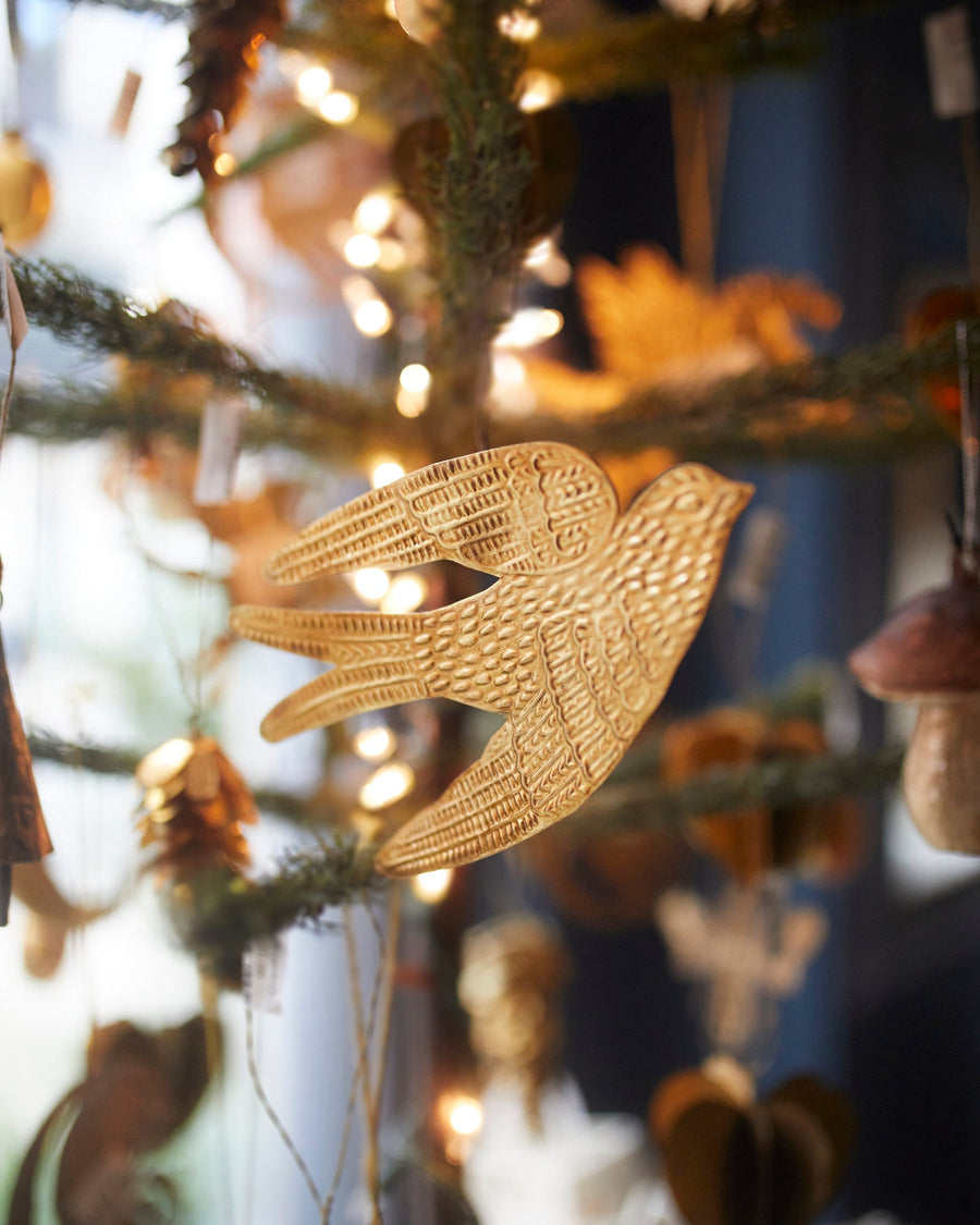 Bird Ornament Gold Antique - HomArt - Holiday - $15