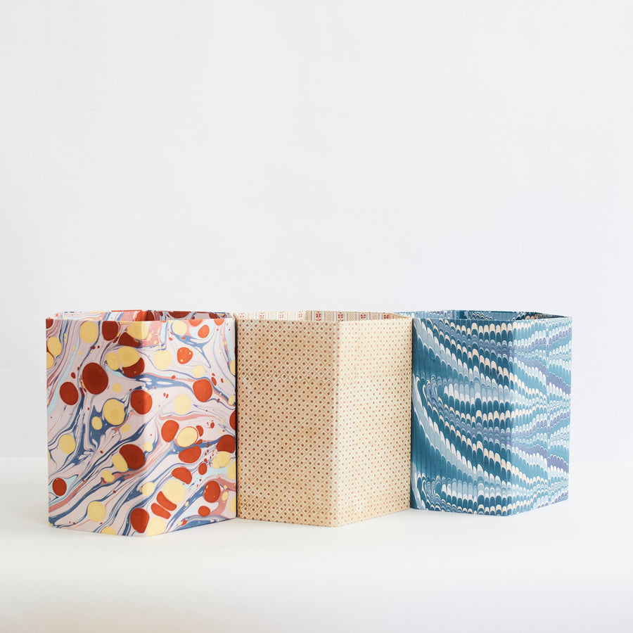 Block Printed Basket- - Ochre - Craft Boat - Accessories - $95