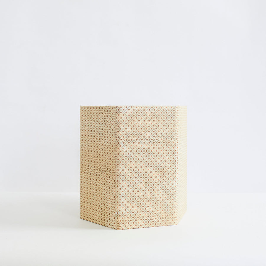 Block Printed Basket- - Ochre - Craft Boat - Accessories - $95