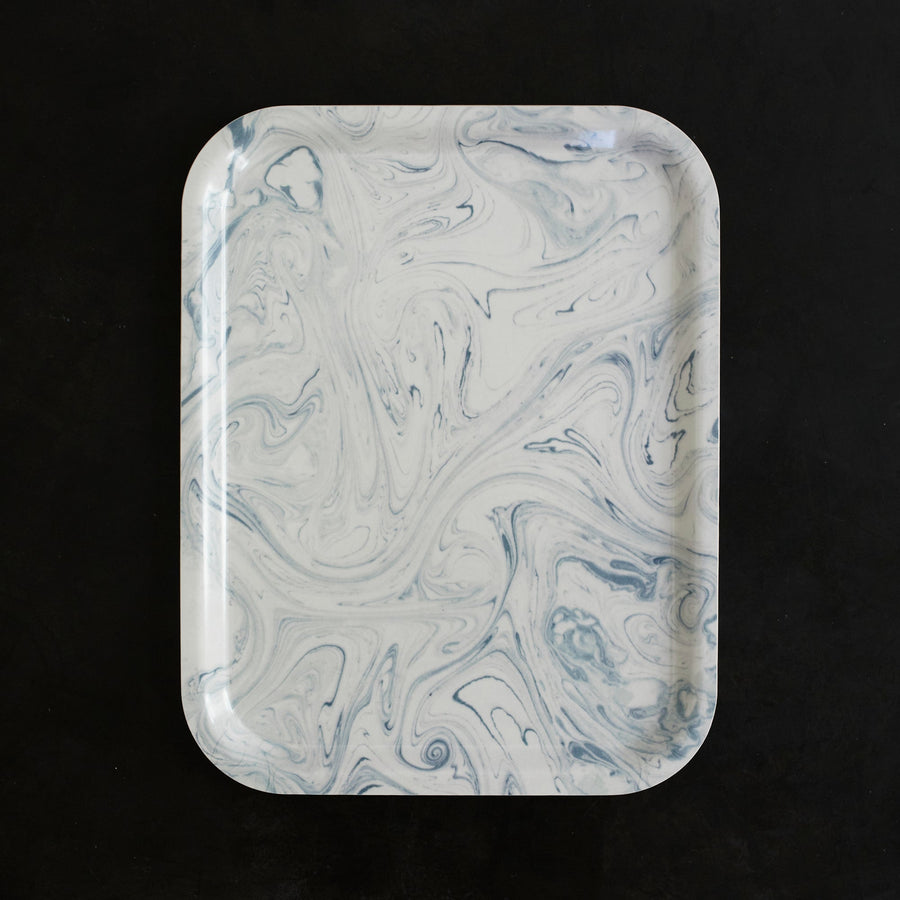Blue Marble Birchwood Tray - Form Press - Accessories