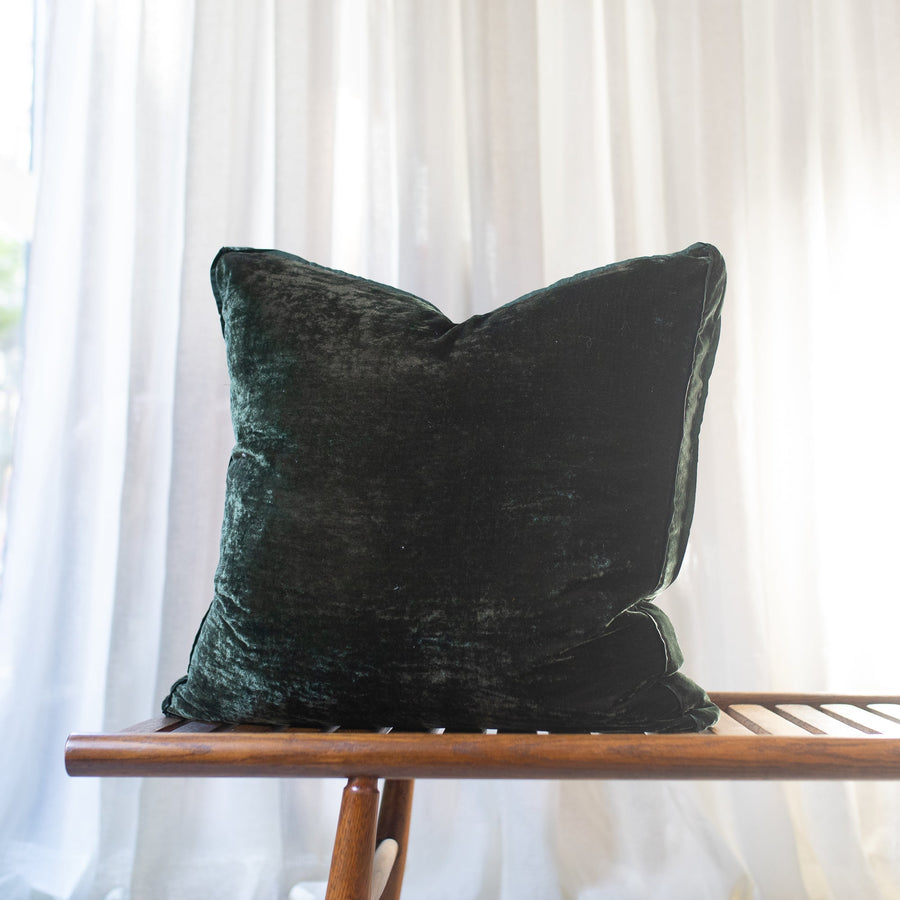Bottle Green Cushions - Plain Box 22’ x 2’ - Anke Drechsel - Cushion - $325