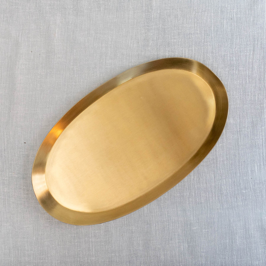Brass Oval Tray - Fog Linen - Accessories - $52