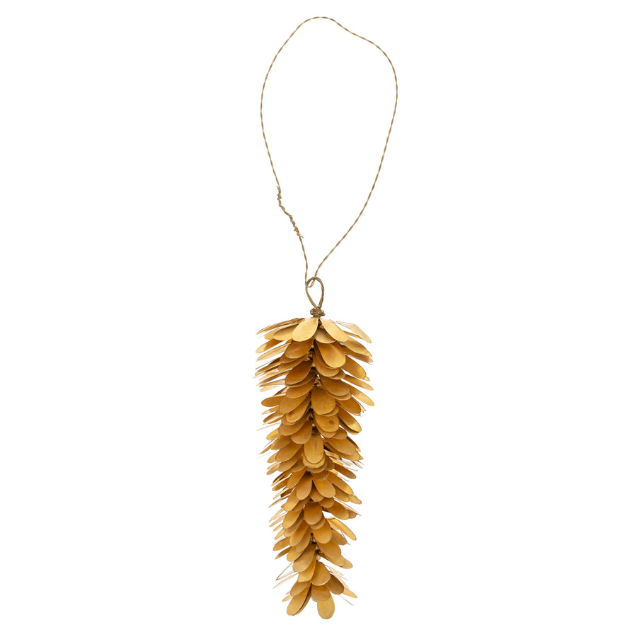 Brass Pinecone Ornament - Indaba Trading - Holiday