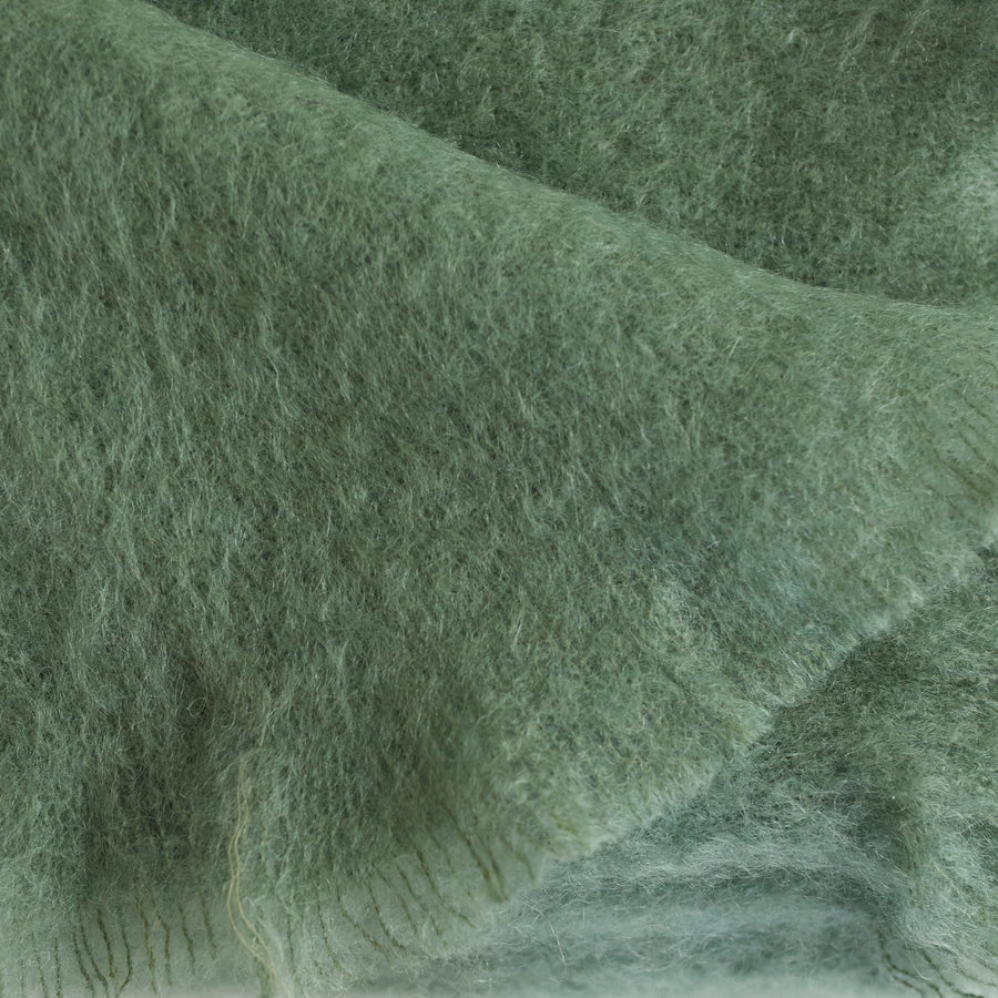 Brushed Mohair Throw - 51’ x 72’ / Olive Lands Down Under $425