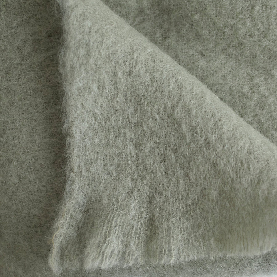 Brushed Mohair Throw - 51’ x 72’ / Sage Lands Down Under $425