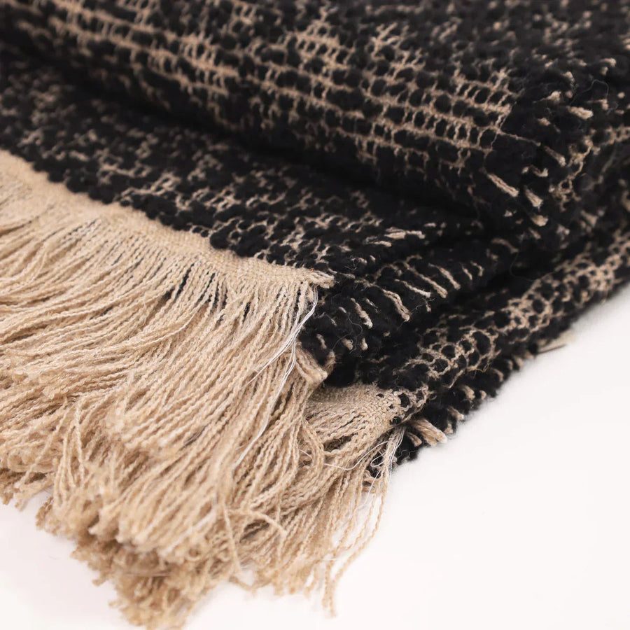 Bubley Throw - 69 x 51’’ / Natural & Black - uniq’uity - $950