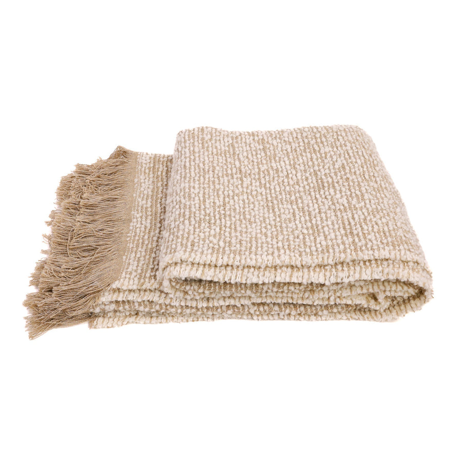 Bubley Throw - 69 x 51’’ / Natural & White - uniq’uity - $950