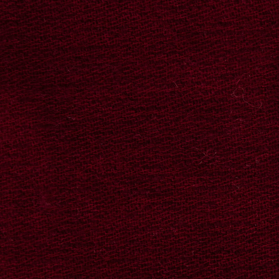 Cashmere Saia Throw No. 1 - 50x80’ / Burgundy / Plain Hem - Ian Saude - $1,459