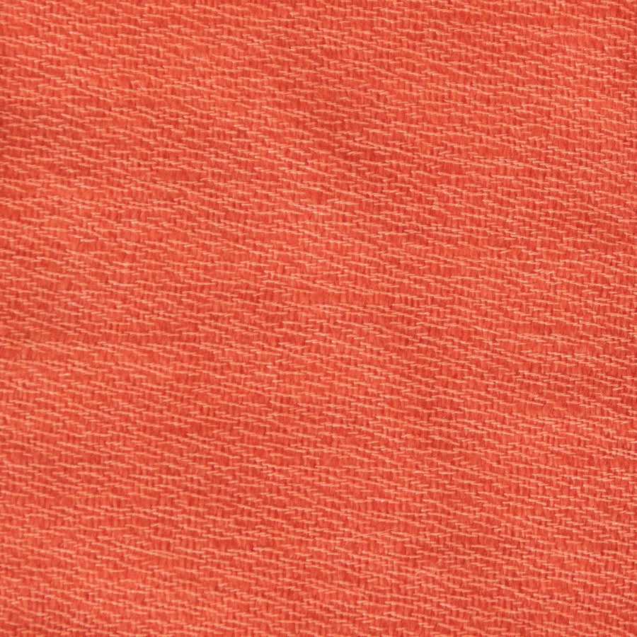 Cashmere Saia Throw No. 1 - 50x80’ / Deep Coral / Plain Hem - Ian Saude - $1,459