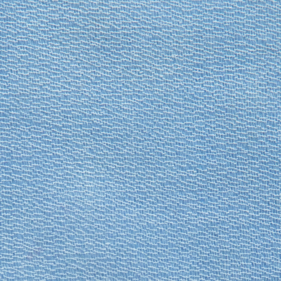 Cashmere Saia Throw No. 2 - 50x80’ / Blue Haze / Plain Hem - Ian Saude - $1,459