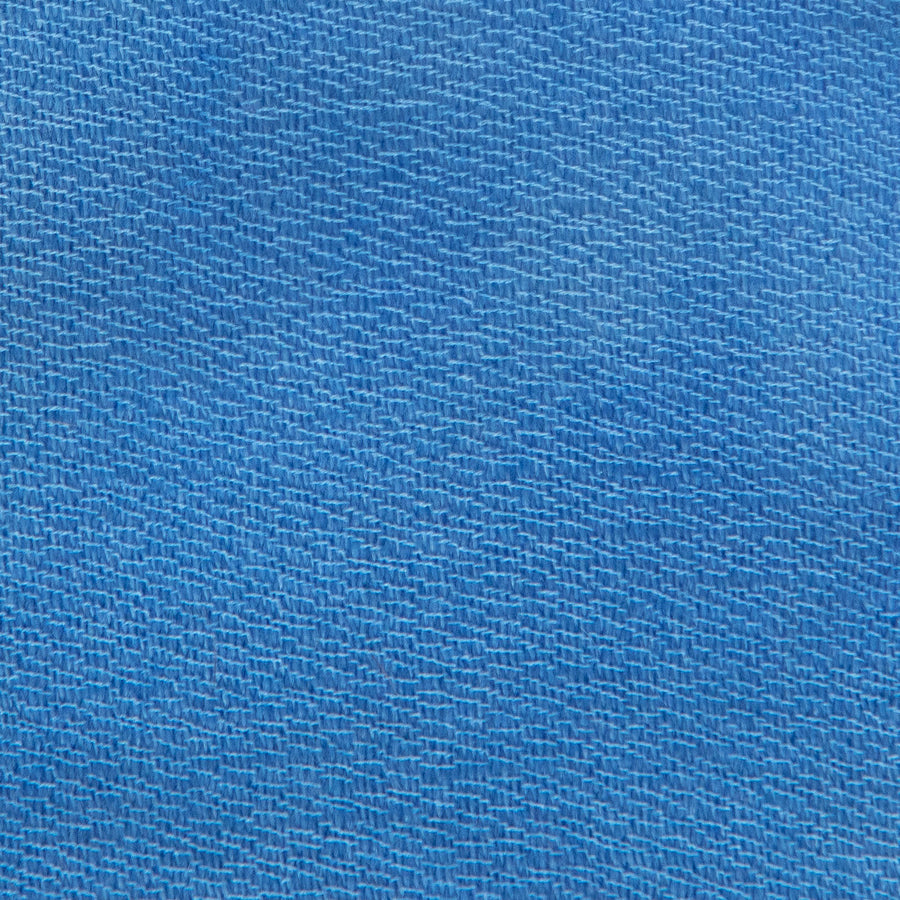 Cashmere Saia Throw No. 2 - 50x80’ / Parisian Blue / Plain Hem - Ian Saude - $1,459
