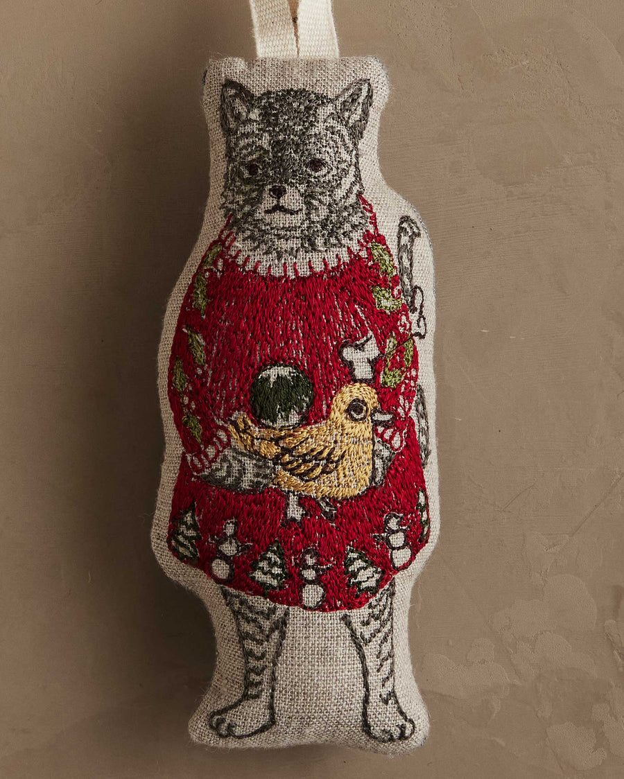 Cat with Gifts Ornament - Coral & Tusk - Holiday - $37