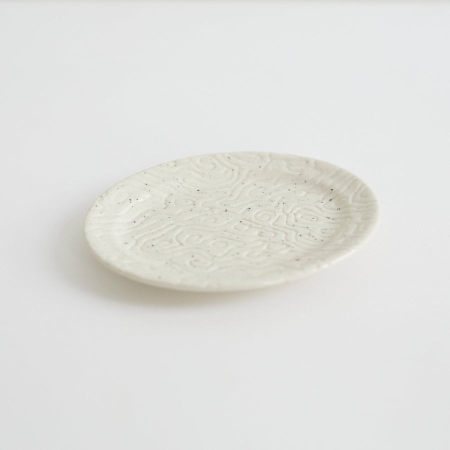 Chesa Speckled Small Cream Plate - Aero - Accessories - $35