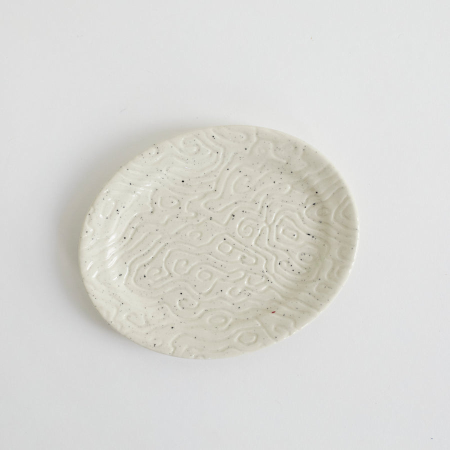 Chesa Speckled Small Cream Plate - Aero - Accessories - $35