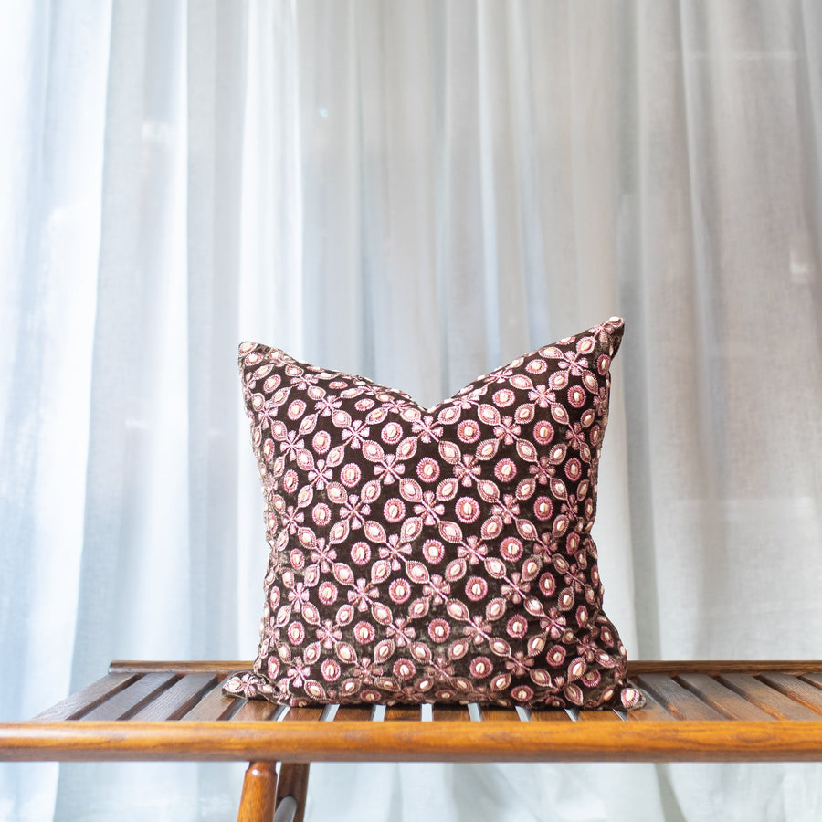 Chestnut Cushions - Gujarat Dots 20’ x - Anke Drechsel - Cushion - $635