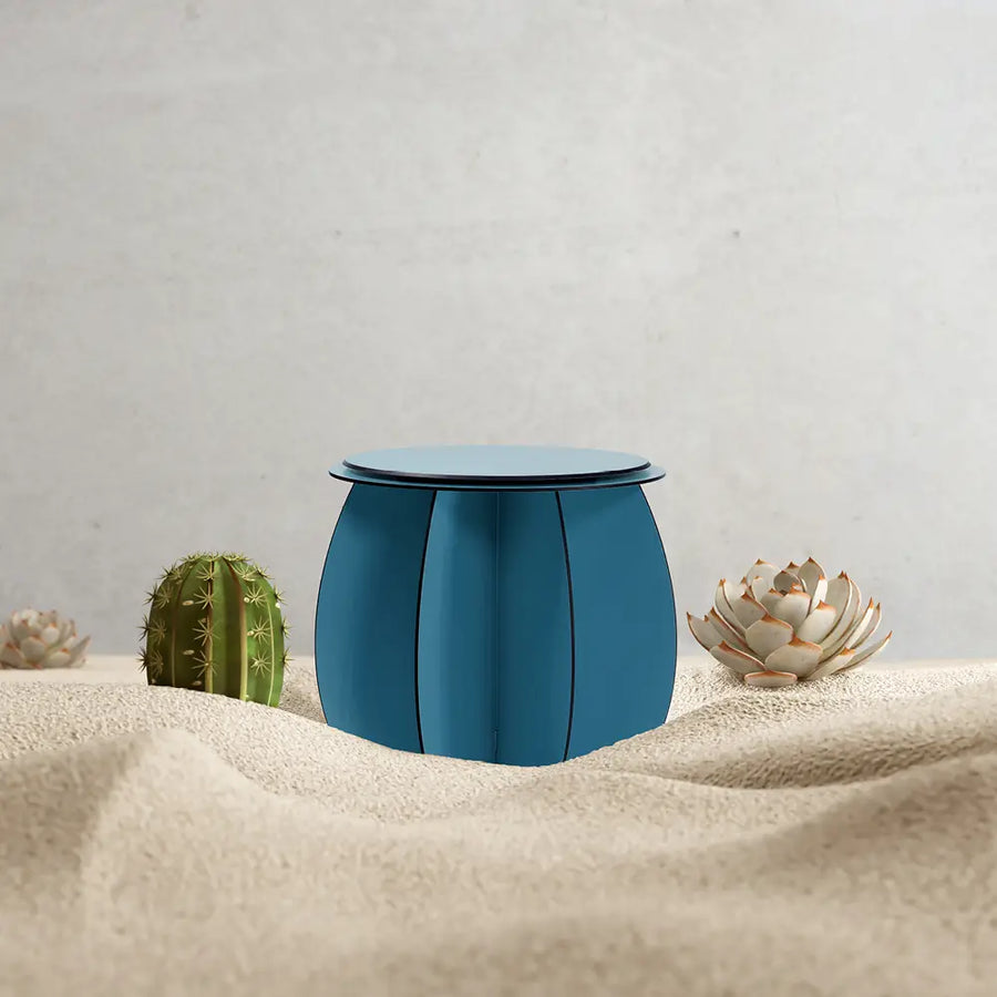 Cholla Stool - 15.7’’dia x 13.4’’h / Blue - Ibride - Furniture - $335