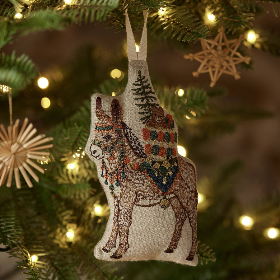 Christmas Donkey Ornament - Coral & Tusk - Holiday - $37
