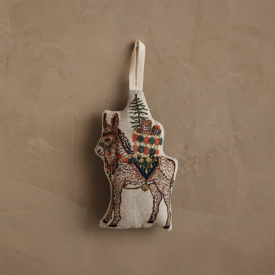 Christmas Donkey Ornament - Coral & Tusk - Holiday - $37
