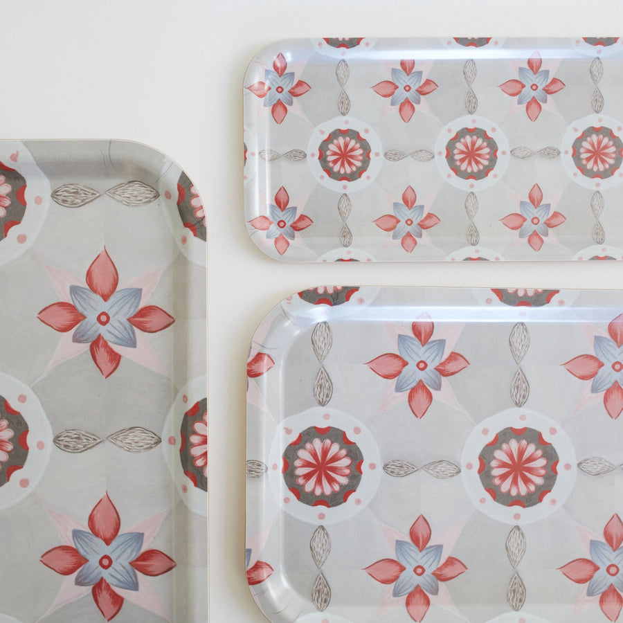 Coral Tile Birchwood Tray - Form Press - Accessories - $38