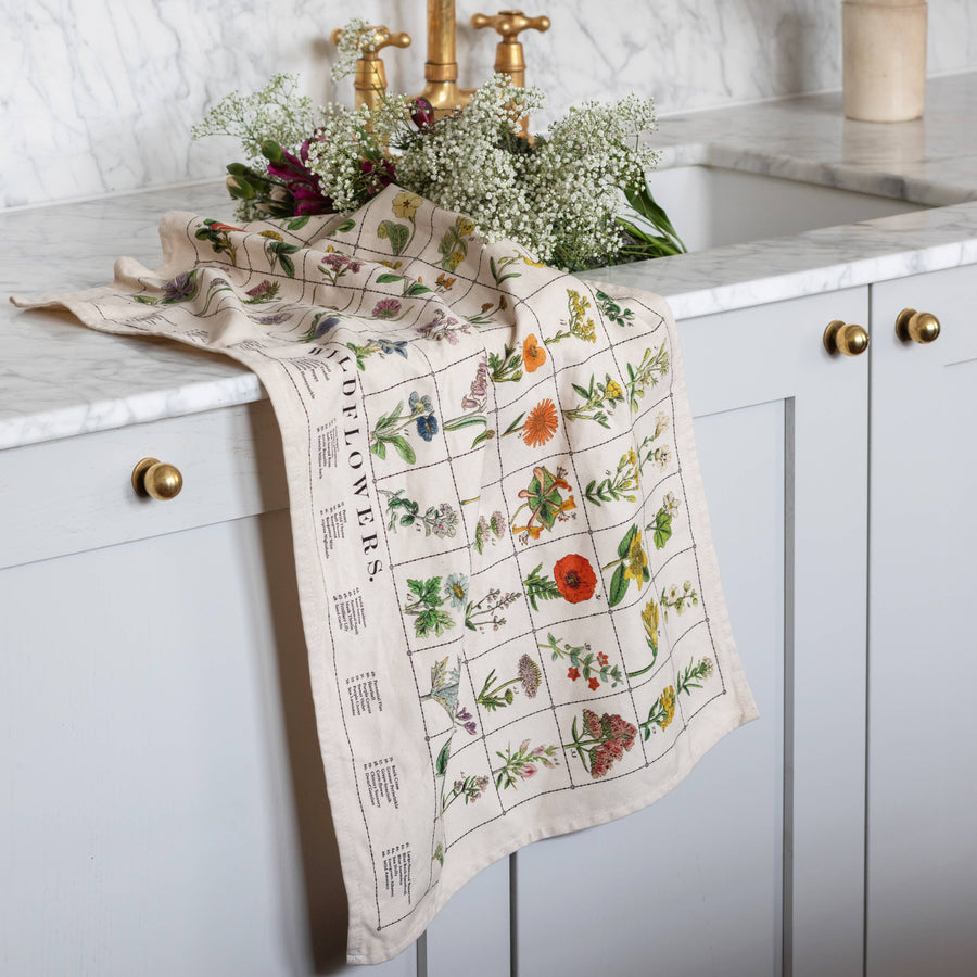 Cotton Tea Towel - Wildflowers - Roomytown Inc - Table - $20