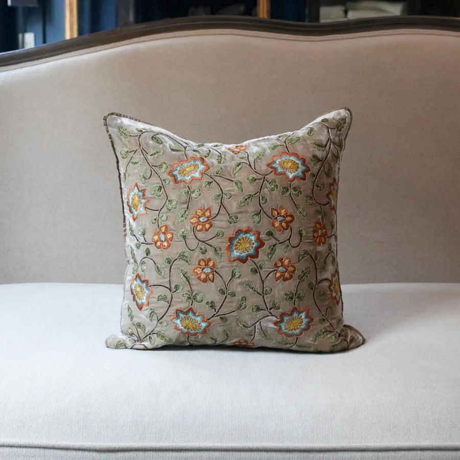 Stella Tribeca | Cushion | Dark Oyster Silk Velvet Cushions