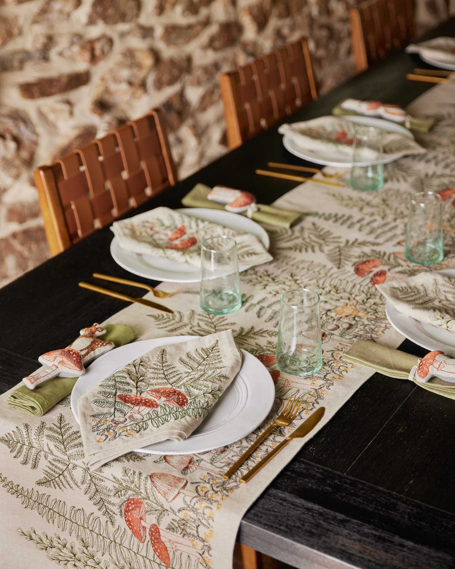 Deer with Mushroom Ornament - Coral & Tusk - Holiday - $37