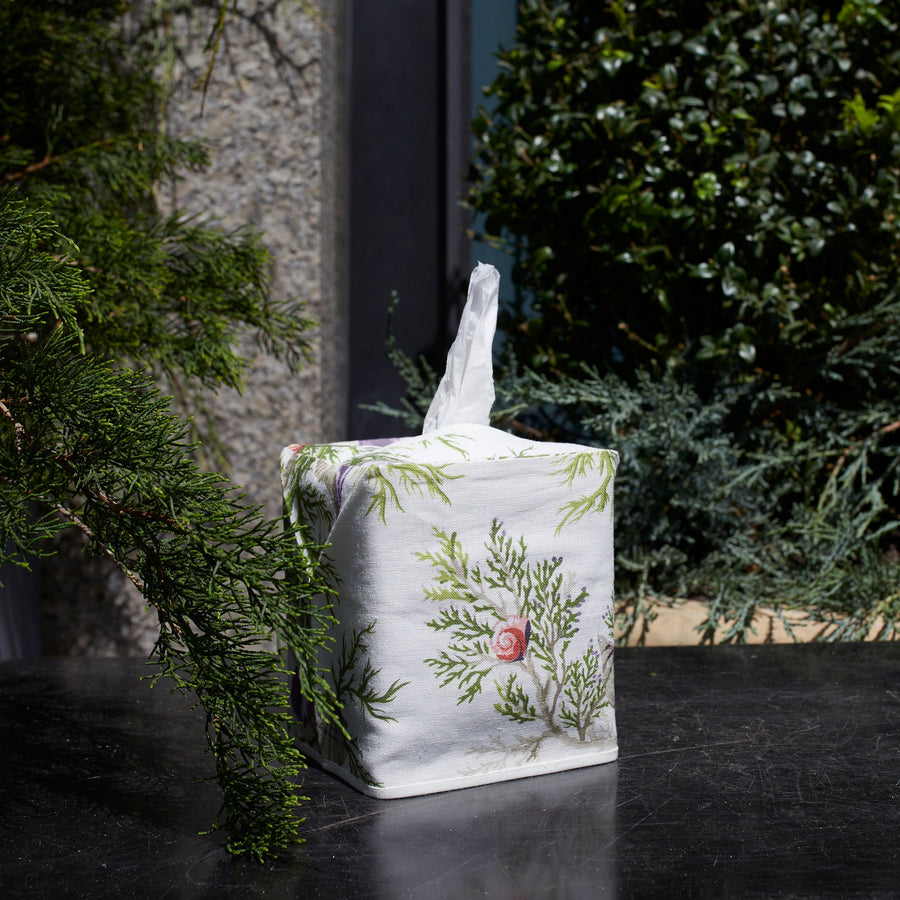 Del Tesoro Linen Tissue Box Cover - Matouk - Bath - $75