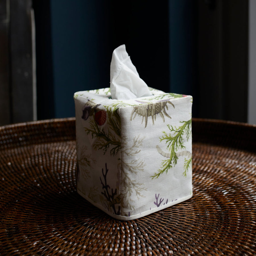 Del Tesoro Linen Tissue Box Cover - Matouk - Bath - $75