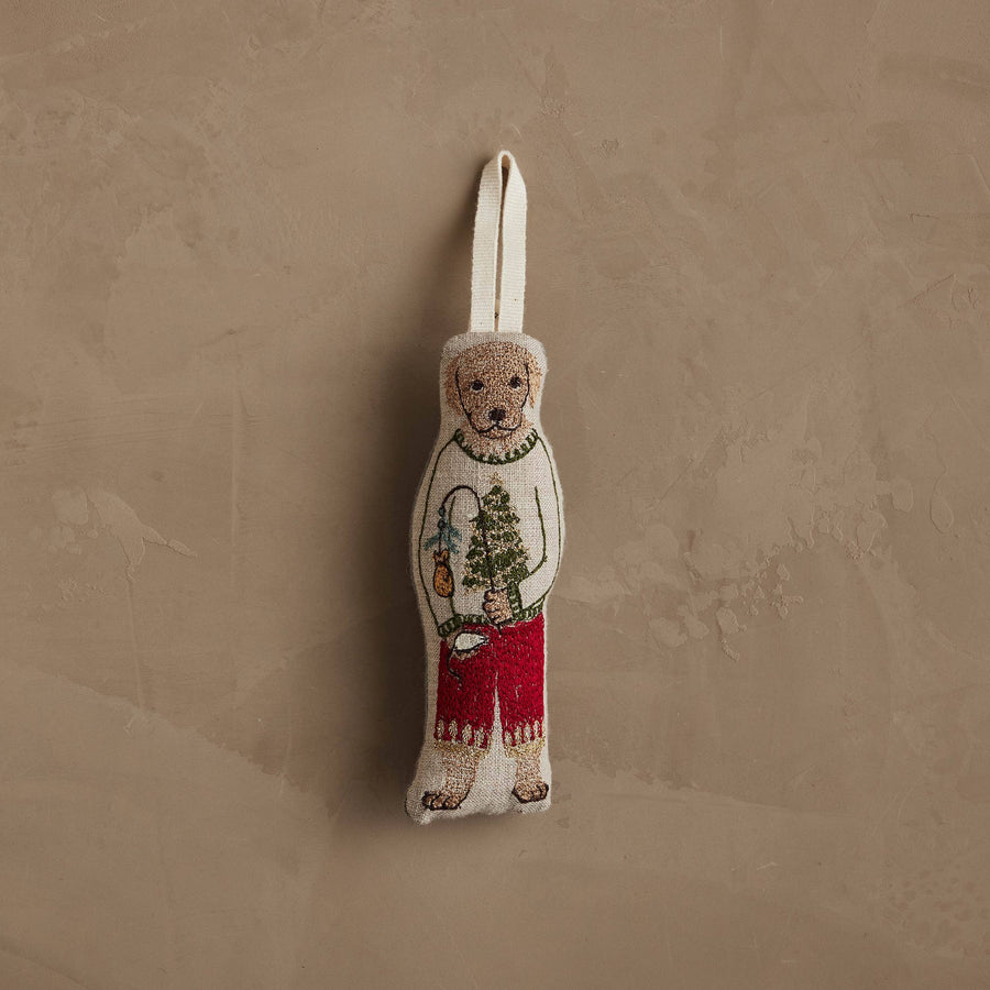 Dog with Gifts Ornament - Coral & Tusk - Holiday - $37