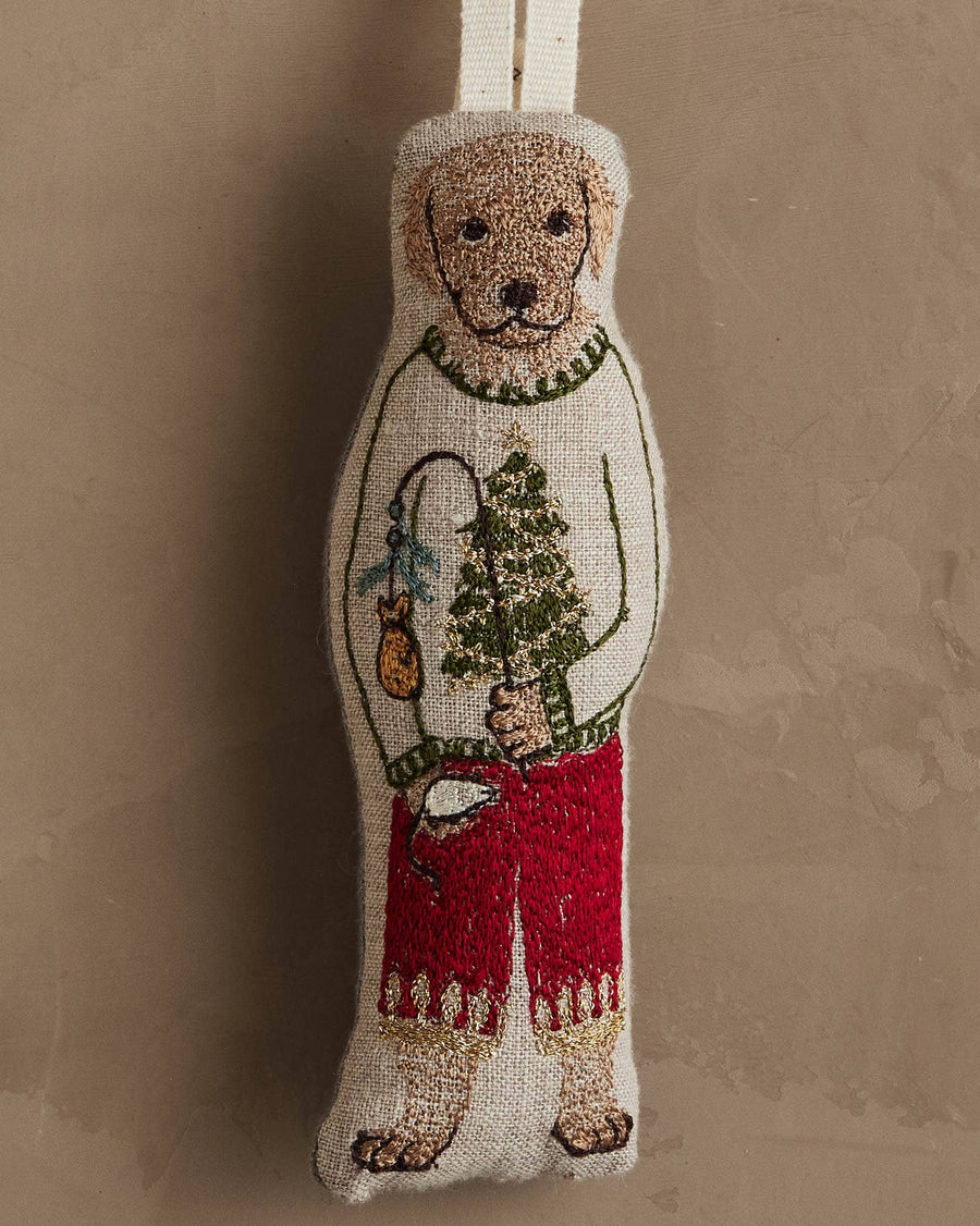 Dog with Gifts Ornament - Coral & Tusk - Holiday - $37