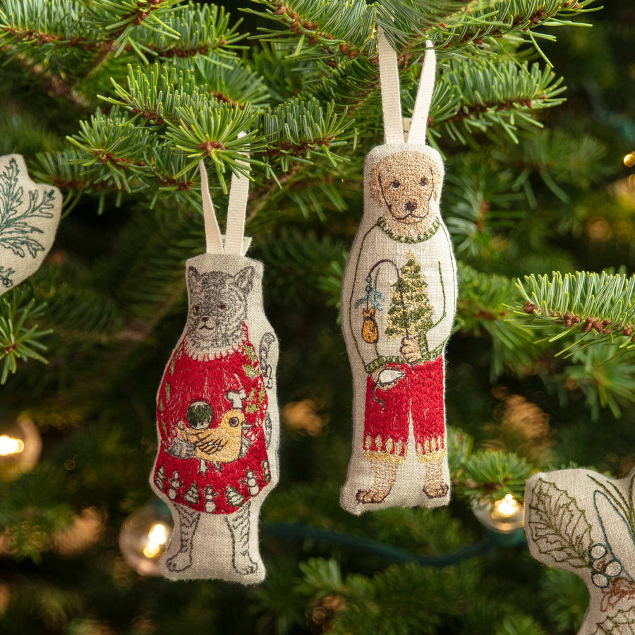 Dog with Gifts Ornament - Coral & Tusk - Holiday - $37