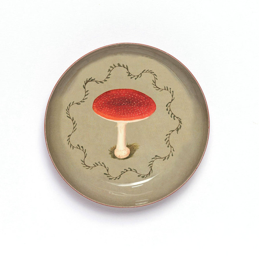 Enamel Printed Tray - Mushroom - Roomytown Inc - Accessories - $15