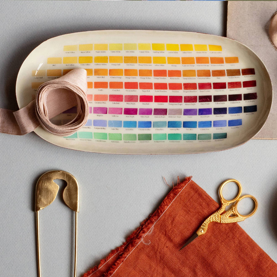 Enamel Printed Tray - Nomenclature of Colors - Roomytown Inc - Accessories - $26