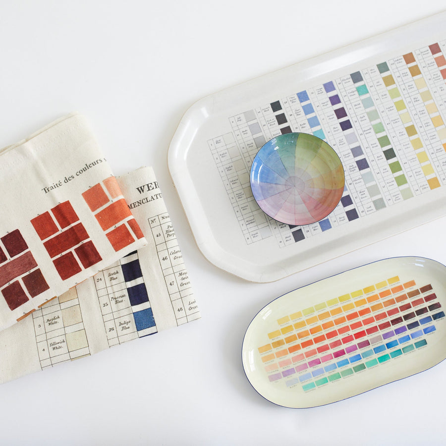 Enamel Printed Tray - Nomenclature of Colors - Roomytown Inc - Accessories - $26