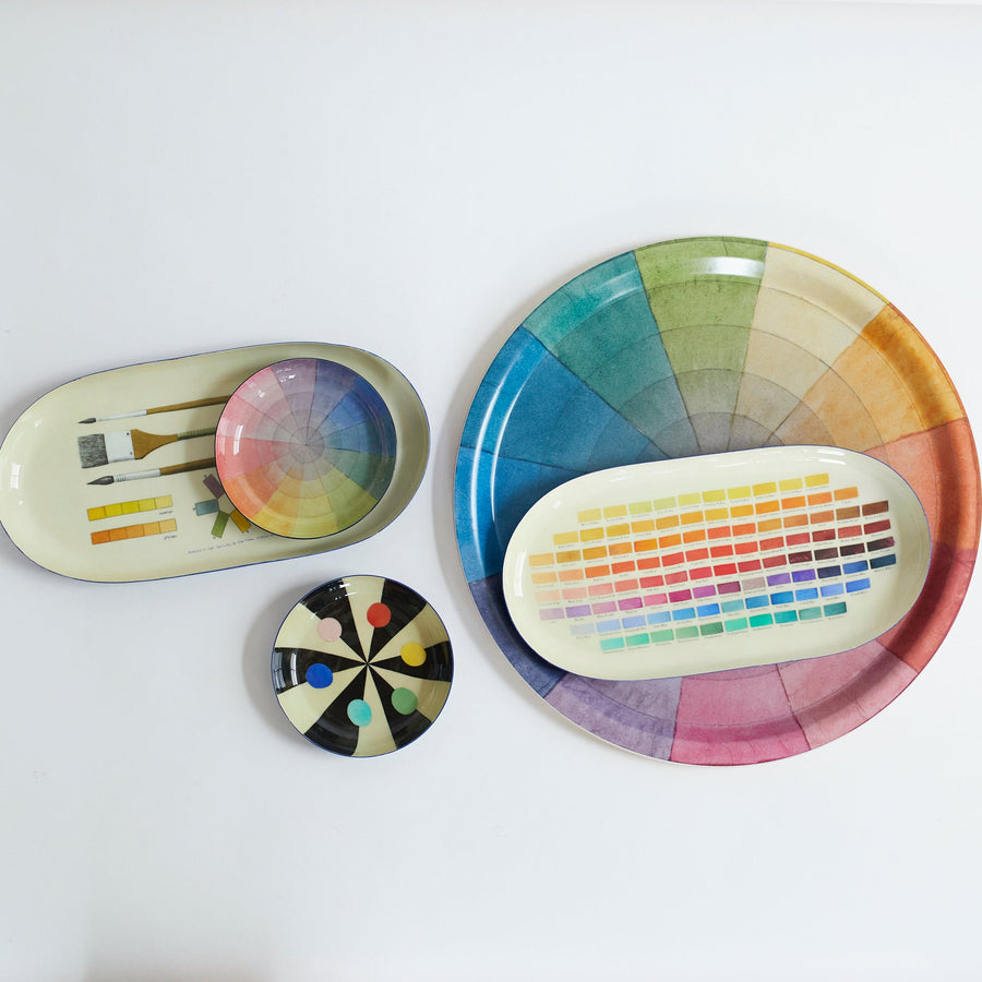 Enamel Printed Tray - Vintage Colour Wheel - Roomytown Inc - Accessories - $15