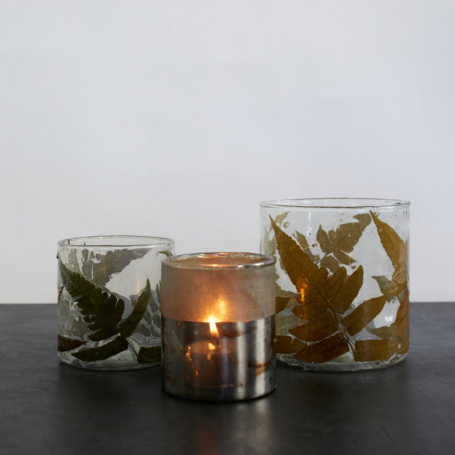 Enameled Fern Hurricanes - HomArt - Accessories